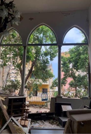 Reina Sarkis' home in Beirut is shown after the Aug. 4 explosion in Lebanon's capital. (Photo courtesy of Reina Sarkis)