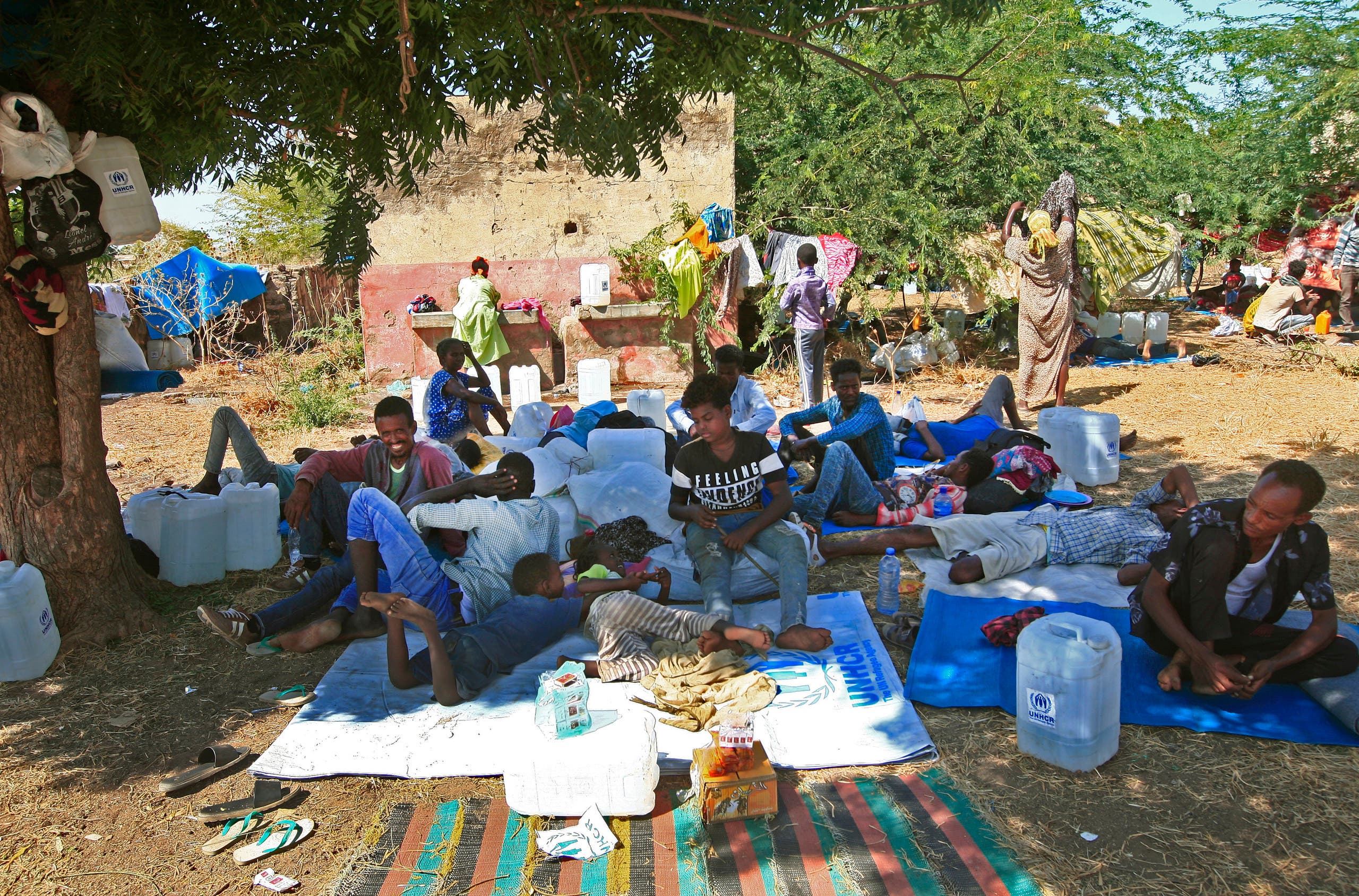 إثيوبيون نزحوا إلى السودان بسبب العمليات العسكرية في تيغراي