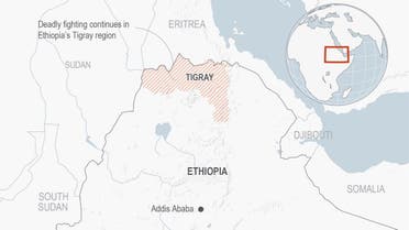  Map locates the Tigray area. (AP)