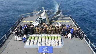 Maritime forces led by Saudi Naval Force seizes over a tonne of Hashish in drug bust