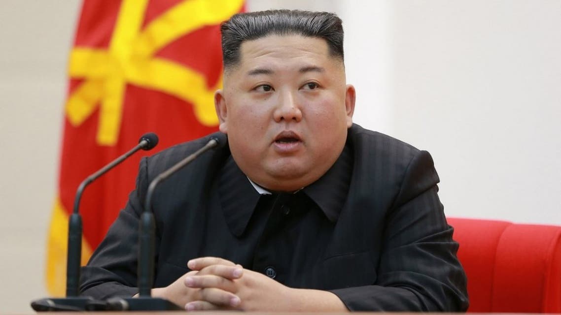 This picture taken on February 8, 2019 and released from North Korea's official Korean Central News Agency (KCNA) shows North Korea's leader Kim Jong Un delivering a speech in Pyongyang. (AFP)