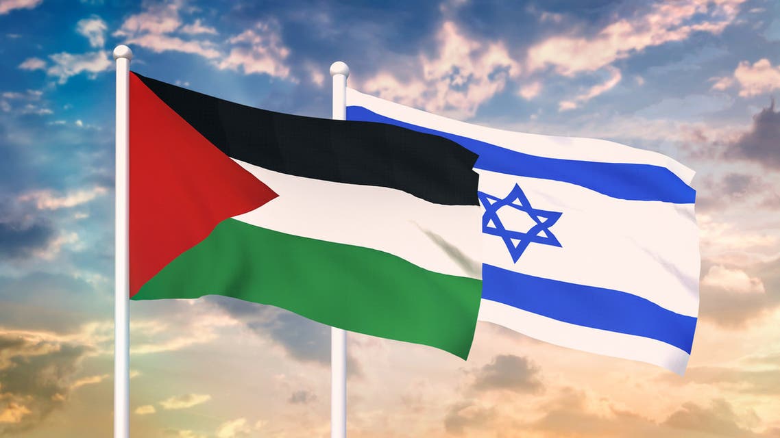العلم الإسرائيلي والفلسطيني