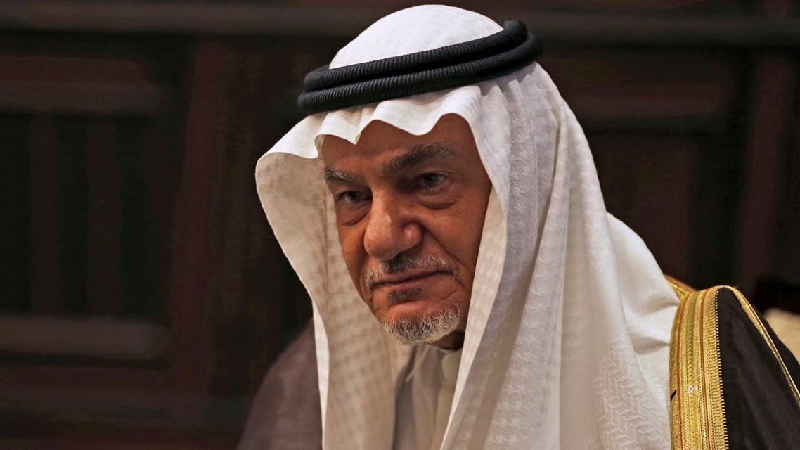 In this Nov. 24, 2018, file photo, Saudi Arabia’s Prince Turki Al-Faisal talks to the Associated Press in Abu Dhabi, United Arab Emirates. (AP)