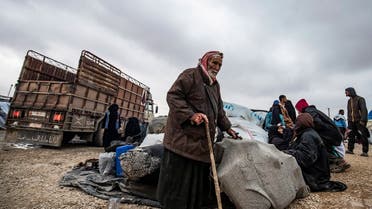 Syrians get ready to leave the Kurdish-run al-Hol camp holding relatives of alleged ISIS group fighters, in the al-Hasakeh governorate in northeastern Syria, on November 16, 2020. (Delil Souleiman/AFP)