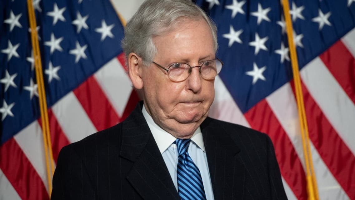 US Senate Majority Leader Mitch McConnell, Republican of Kentucky in Washington, DC, November 10, 2020. (AFP)
