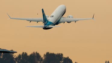 Federal Aviation Administration (FAA) Chief Steve Dickson pilots a Boeing 737 MAX aircraft on takeoff of an evaluation flight from Boeing Field in Seattle, Washington, US, on September 30, 2020. (Reuters)