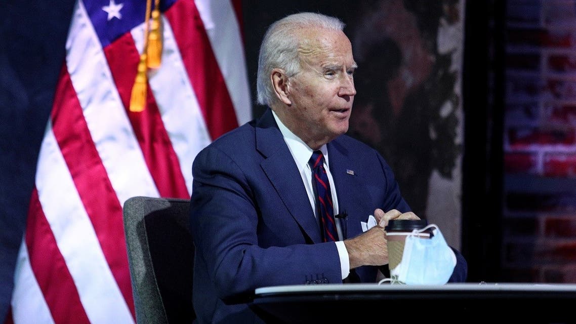 US President-elect Joe Biden receives a national security briefing in Wilmington, Delaware, US, on November 17, 2020. (Reuters)