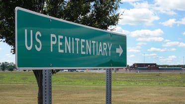 A sign sits on the edge of the property at the Federal Correctional Complex in Terre Haute, Indiana. (File photo: AFP)