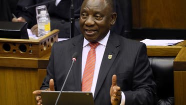 President Cyril Ramaphosa delivers his State of the Nation address at parliament in Cape Town, South Africa, February 13, 2020. REUTERS/Sumaya Hisham