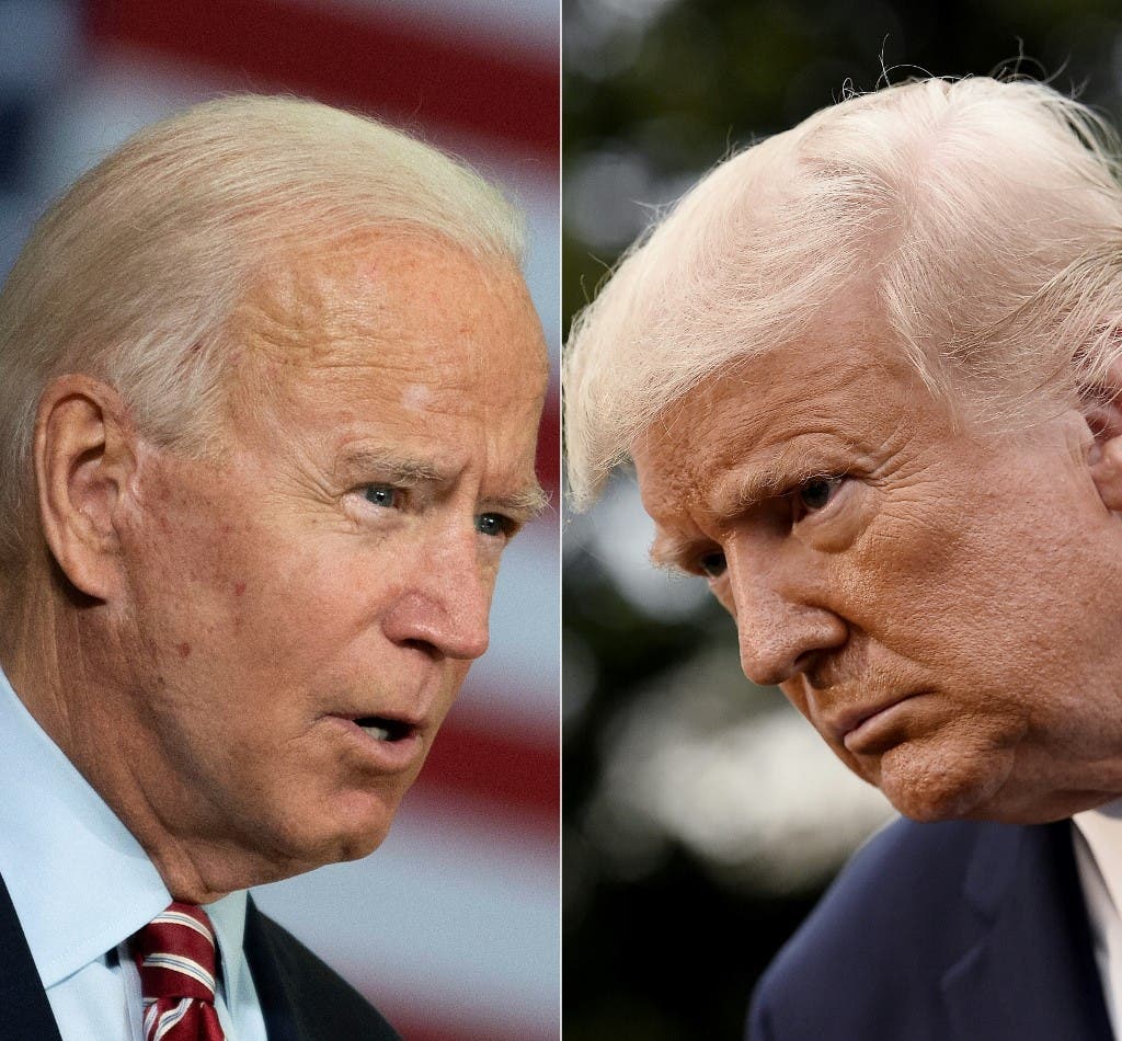 US President Joe Biden (L) and former US President Donald Trump (R). (AFP)