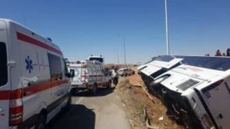 چهار کشته و 17 مصدوم در حادثه واژگونی اتوبوس در اصفهان