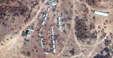 Tanks at a garrison northwest of Biher town in Ethiopia are seen in this satellite image taken November 18, 2020 and supplied by Maxar Technologies. (Reuters)
