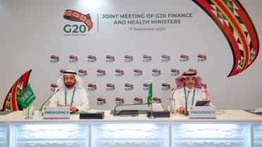 Saudi Arabia's finance and health ministers at the G20 Riyadh summit. (G20riyadhsummit.org)