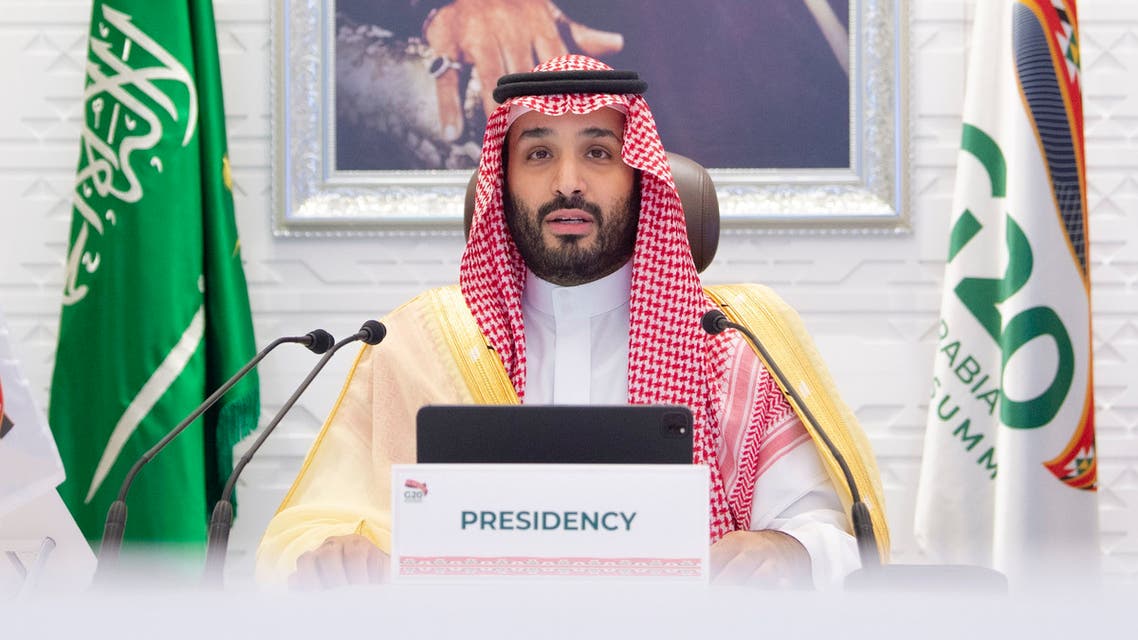 Saudi Arabia's Crown Prince Mohammed bin Salman speaks at the G20. (Twitter, @G20org)