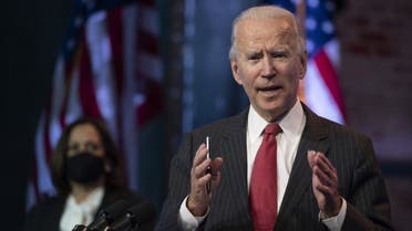  In this file photo US President-elect Joe Biden speaks after a meeting with governors in Wilmington, Delaware, on November 19, 2020. (AFP)