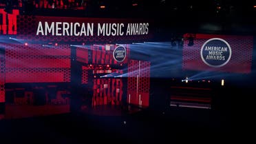 A view of the stage appears before the start of the American Music Awards on Sunday, Nov. 22, 2020, at the Microsoft Theater in Los Angeles. (AP)