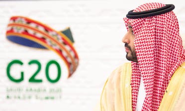Saudi Crown Prince Mohammed bin Salman attends the 15th annual G20 Leaders' Summit in Riyadh, Saudi Arabia, November 22, 2020. (Reuters)