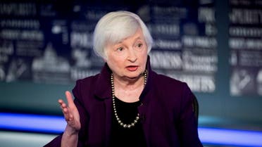 Former Fed Chair Janet Yellen in a televised interview, Aug. 14, 2019. (AP)
