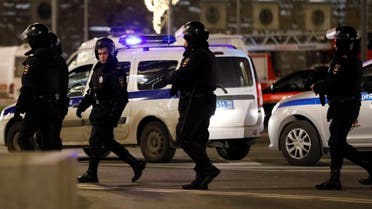 Police officers are seen near the Federal Security Service (FSB) building after a shooting incident, in Moscow, Russia December 19, 2019. (Reuters)