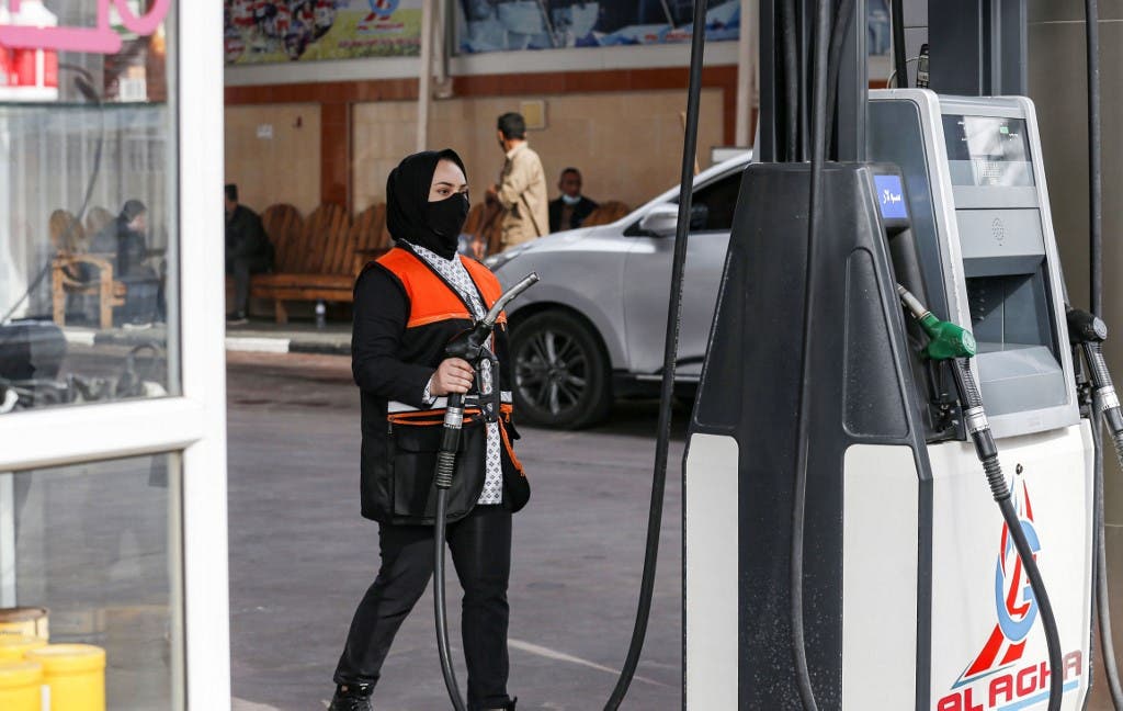Salma al-Najjar, a 15-year-old Palestinian who works at a petrol station to help her family in Gaza Strip, 24 November 2020.