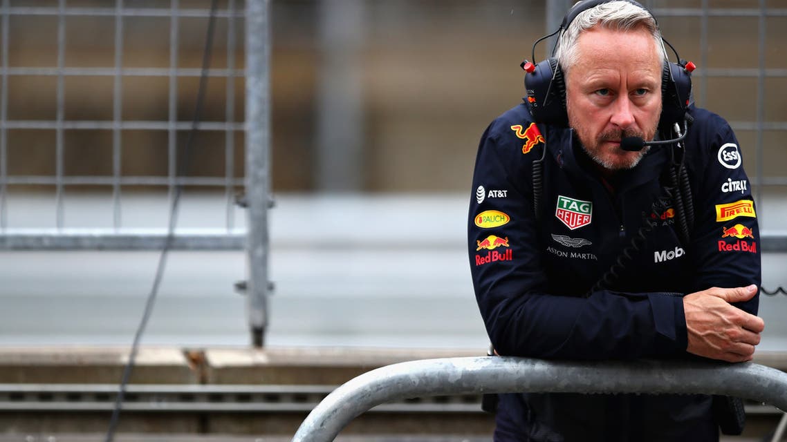 AUSTIN, TX - OCTOBER 19: Red Bull Racing Team Manager Jonathan Wheatley looks on from the pitwall during practice for the United States Formula One Grand Prix at Circuit of The Americas on October 19, 2018 in Austin, United States. Mark Thompson/Getty Images/AFP Mark Thompson / GETTY IMAGES NORTH AMERICA / Getty Images via AFP