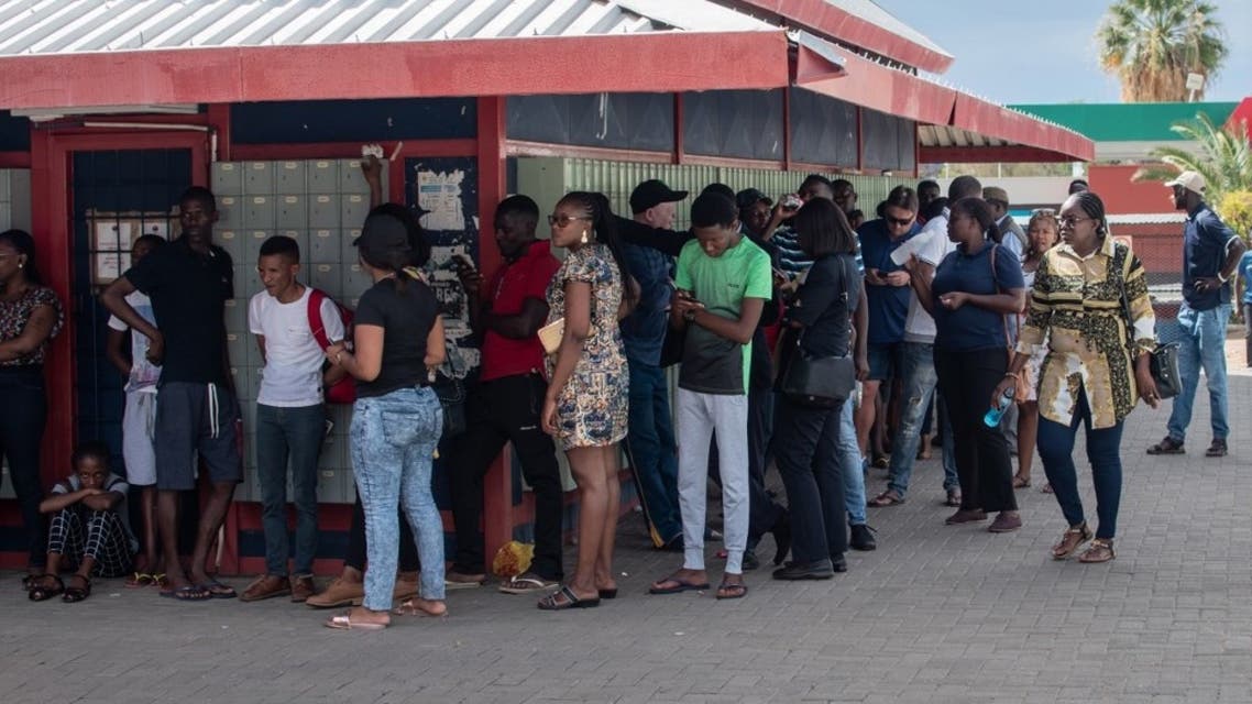 Namibians wait to vote at a polling station during Namibian Presidential and parliamentary elections, on November 27, 2019 in Windhoek. (Hildegard Titus/AFP)
