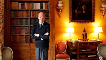 Former French President Valery Giscard d'Estaing poses for a portrait in his office at his home in Paris. (Reuters)