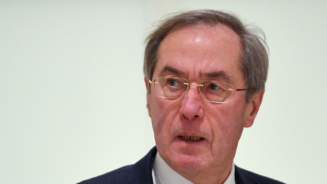 In this file photo taken on December 5, 2018, former French Interior Minister Claude Gueant, charged with concealment, suspected of receiving part of funds from travels, arrives for his trial in Paris. (AFP)