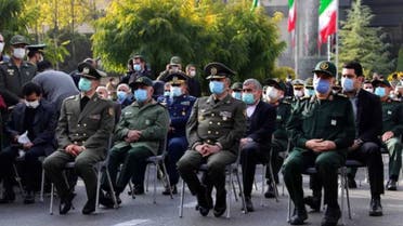 قادة إيران العسكريين خلال مراسم جنازة فخري زاده