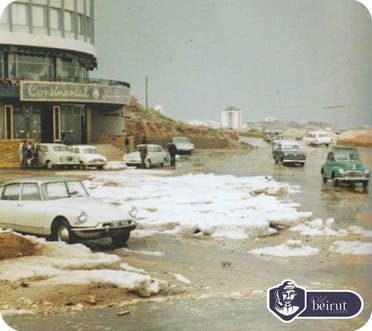 Beirut during a similar severe hailstorm in 1968. (Old Beirut Lebanon / Lebanon Weather Forecast)
