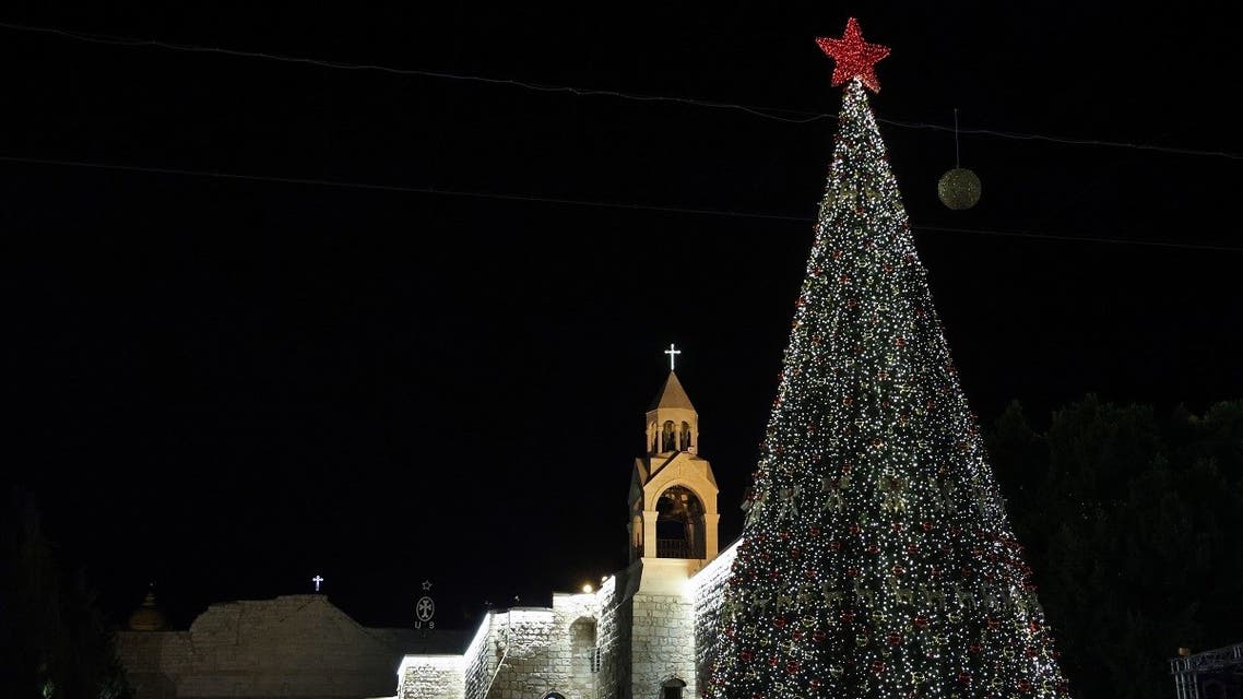 Watch: Bethlehem Lights Up Christmas Tree As Coronavirus Rules Keep Crowds Away | Al Arabiya English