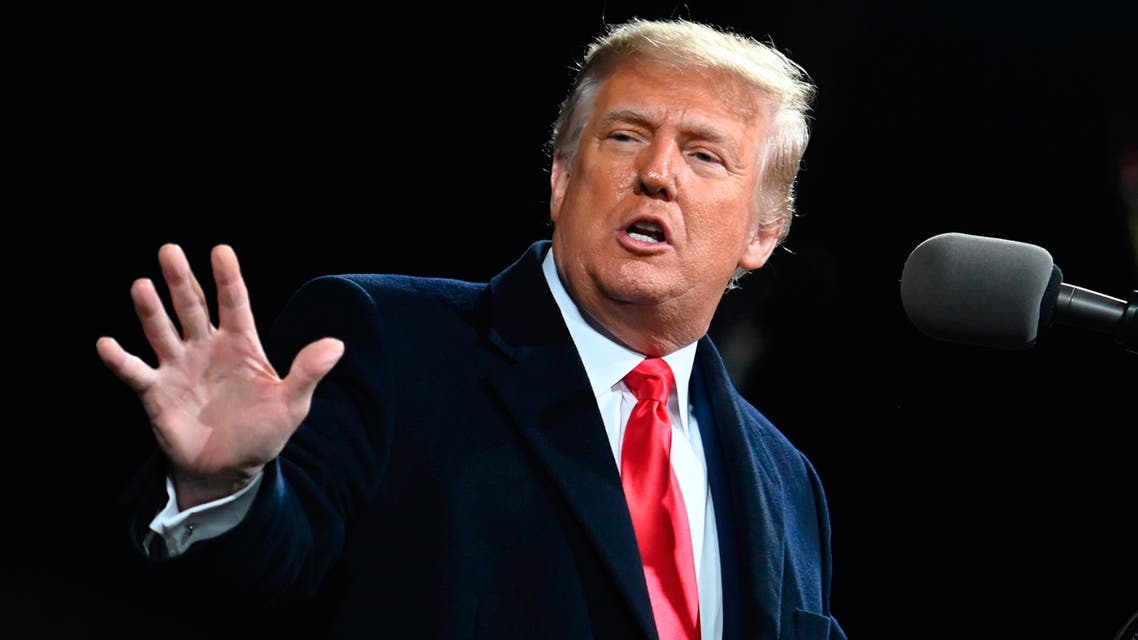 U.S. President Donald Trump attends a campaign rally for Republican U.S. senators David Perdue and Kelly Loeffler, ahead of their January runoff elections to determine control of the U.S. Senate, in Valdosta, Georgia, U.S., December 5, 2020. REUTERS/Jonathan Ernst