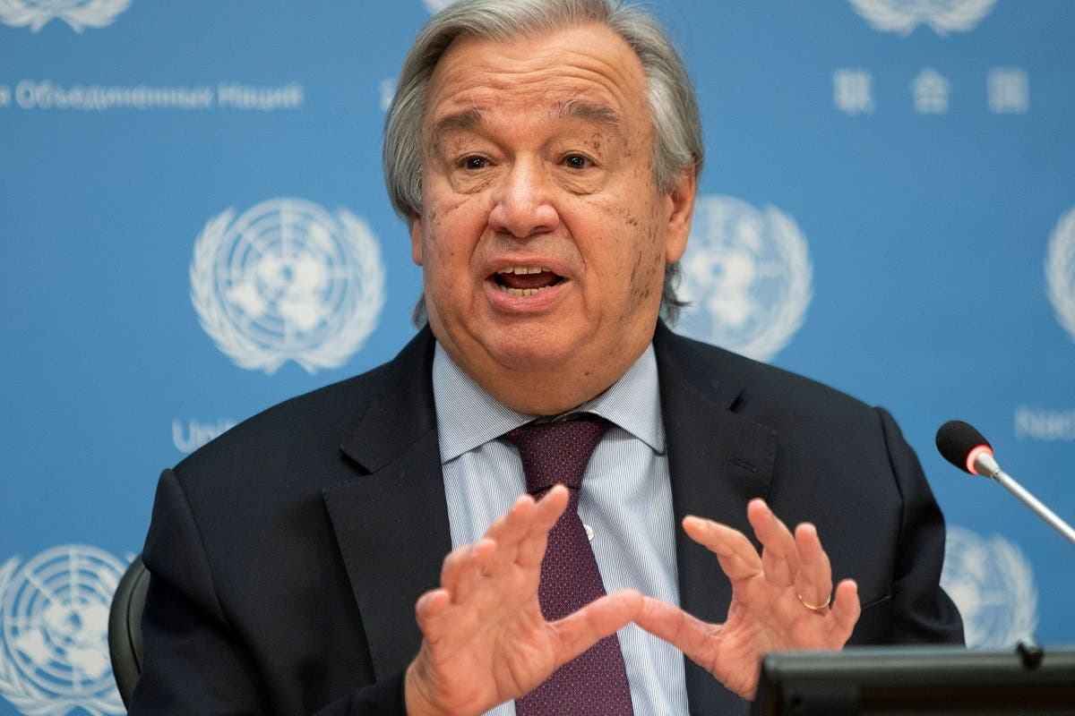United Nations Secretary-General Antonio Guterres speaks during a news conference at U.N. headquarters in New York City. (Reuters)