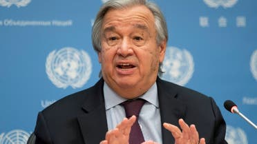 United Nations Secretary-General Antonio Guterres speaks during a news conference at U.N. headquarters in New York City. (Reuters)