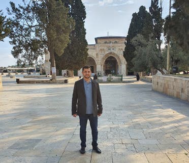 Ahmad Harib in the Al Aqsa compound in East Jerusalem. (Supplied)