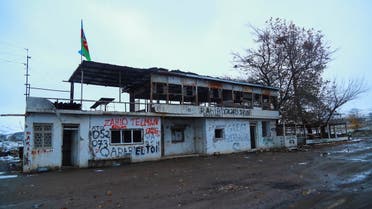 A view shows an abandoned bus terminal in the area, which came under the control of Azerbaijan's troops following a military conflict over Nagorno-Karabakh against ethnic Armenian forces and a further signing of a ceasefire deal, in the city of Jabrayil, December 7, 2020. (Reuters)