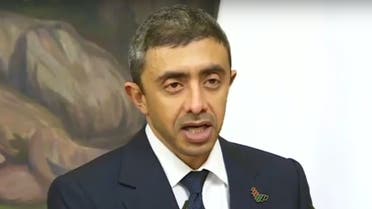 UAE Foreign Minister Abdullah bin Zayed speaking at a joint press conference in Russia, December 14, 2020. (Screengrab)