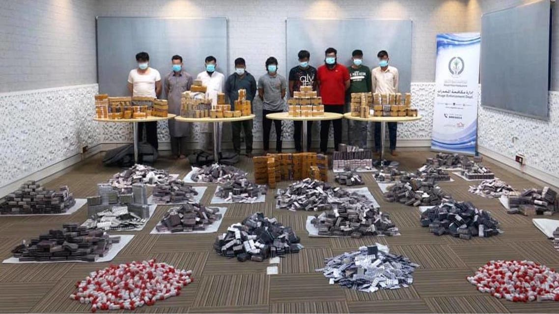 Sharjah Police arrested nine men who confessed to planning to sell $4mln worth of narcotic drugs. (Sharjah Police)