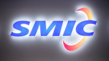 A logo of Semiconductor Manufacturing International Corporation (SMIC) is seen at China International Semiconductor Expo (IC China 2020) following the coronavirus disease (COVID-19) outbreak in Shanghai, China October 14, 2020. (Reuters/Aly Song)
