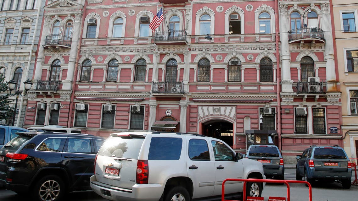 A view of the U.S. consulate in St. Petersburg, Russia, Friday, Sept. 1, 2017. Russian Foreign Minister Sergey Lavrov says Moscow has yet to study the United States' decision to shut its consulate in San Francisco before considering possible retaliation. (AP Photo/Dmitri Lovetsky)