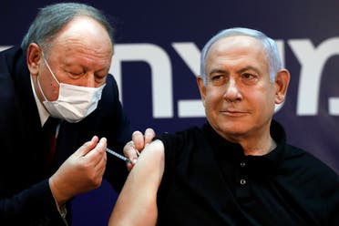 Israeli Prime Minister Minister Benjamin Netanyahu receives COVID-19 vaccine. (Reuters)