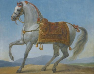 لوحة زيتية بريشة الرسام الفرنسي أنطوان جان غرو رسمت عام 1803 وتجسد الحصان مارينغو