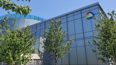 A Google Cloud logo outside of the Google Cloud computing unit’s headquarters at the Moffett Place office complex in Sunnyvale, California, US. (Reuters)