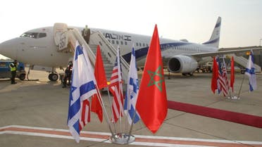 An Israel flight at the Ben Gurion International Airport ahead of its trip to Morocco's Rabat. (Twitter)