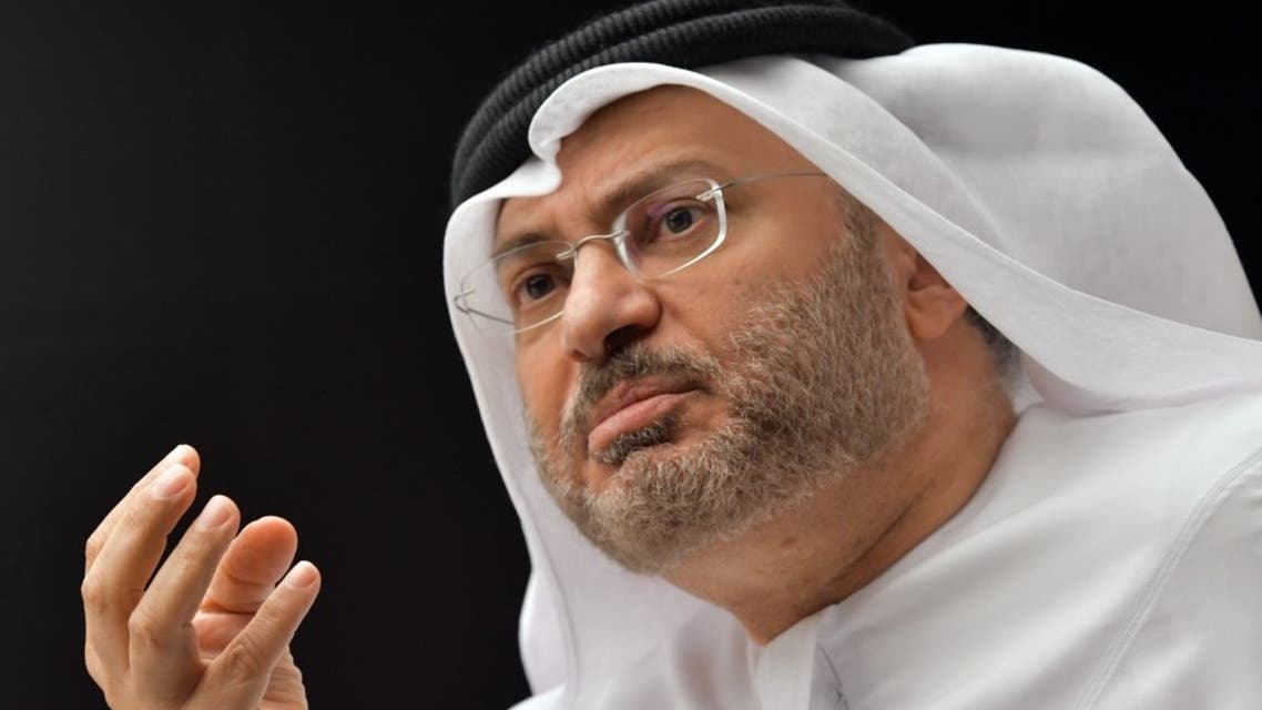 UAE state minister for foreign affairs, Anwar Gargash, speaks during a press conference at his office in Dubai on June 24, 2017. (AFP)