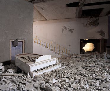 The Ashes Series’ are a set of photographs that depict painstakingly reconstructed media images of the destruction caused by the Iraq War. (Courtesy: Wafaa Bilal)