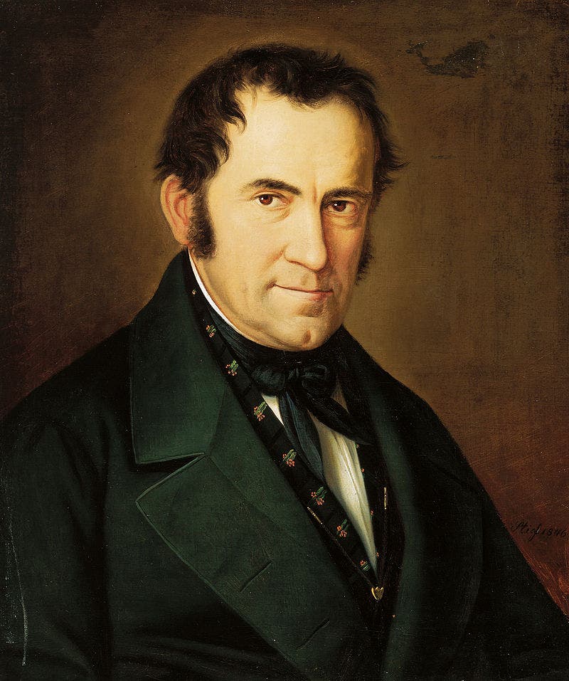 Portrait of composer Franz Xavier Gruber