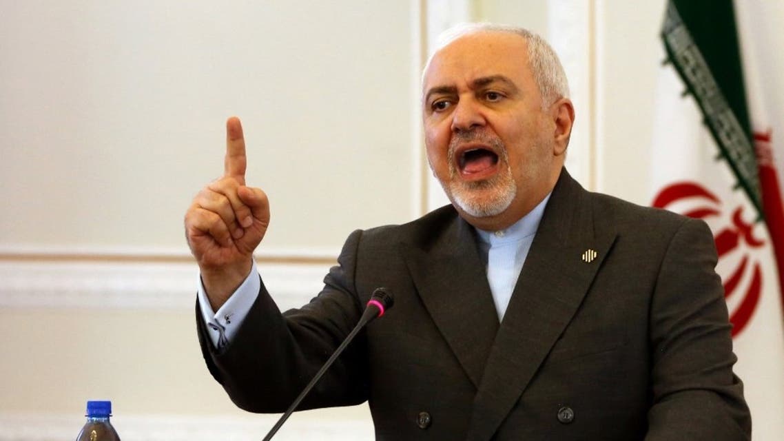 Iranian Foreign Minister Mohammad Javad Zarif speaks during a press conference in the capital Tehran, on August 5, 2019. (AFP)