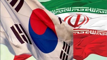 پرچم های ایران و کره جنوبی