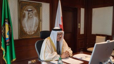 Bahrain Foreign Minister Abdullatif bin Rashid Al-Zayani chairs a preparatory session of the GCC Ministerial Council. (BNA)